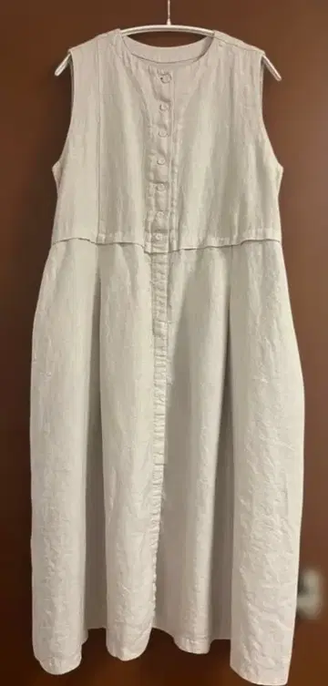 nest Robe 린넨 절개 슬리브리스 원피스