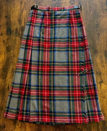 O'Neil of Dublin 울 믹스 퀼트 스커트 미디 기장