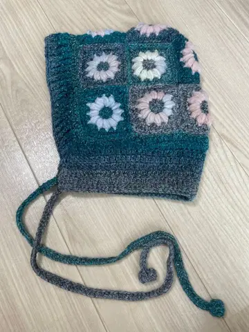 보닛 크로셰 모자 니트 모자