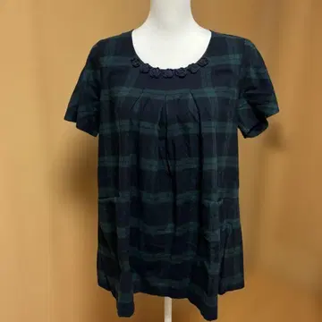 핑크하우스 체크 튜닉