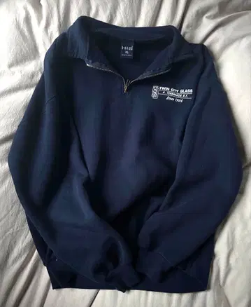 90s USA제 하프 지퍼 맨투맨 네이비 구제 의류