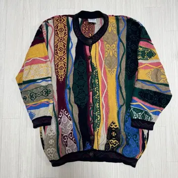 COOGI 100% 캐시미어 긴팔 가디건 3d 니트 포켓 부착