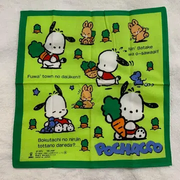 [ 1993년 산리오 구 로고 ] 산리오 포차코 손수건