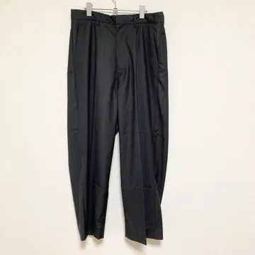 relume 블랙 더블 플리츠 슬랙스