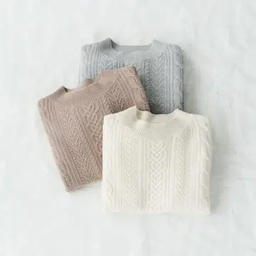 북유럽 생활 잡화점 스웨터 니트 아란 니트 캐시미어 케이블 그레이