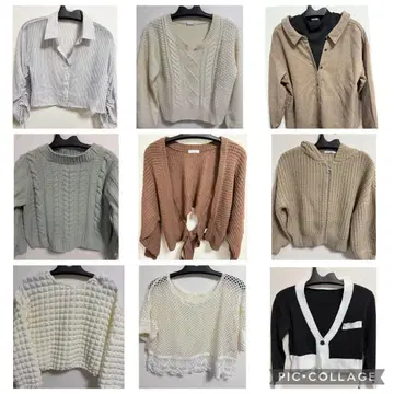 여성용 상의 니트 9점 묶음 판매