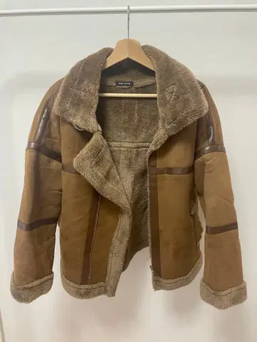 [ 메루카리 대축제 ] 브라운 무스탕 코트 숏 기장