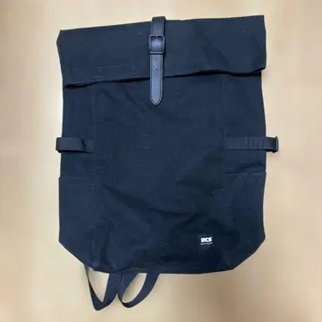 블랙 캔버스 롤탑 백팩