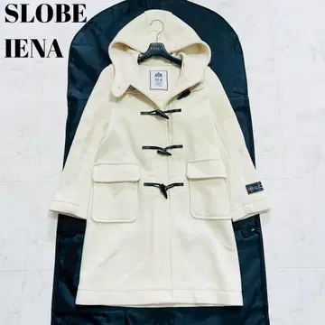 새상품급 슬로브 이에나 헤링본 롱 더플 코트 아이보리