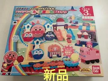 블록 라보 커다란 관람차가 대변신! 호빵맨 빙글빙글 놀이공원 블록