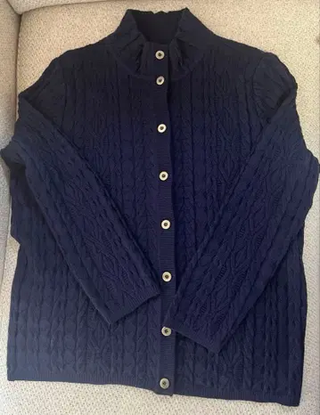 레리안 네이비 니트 가디건 모 100