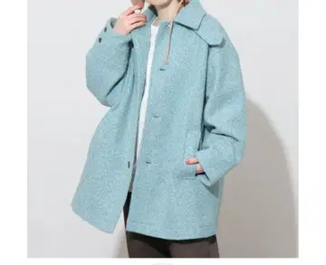 [ 새상품 미사용 ] DOUBLENAME 2way 미들 기장 부클 코트