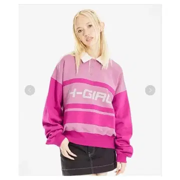 X-girl SWEAT POLO TOP