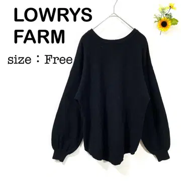 [ 로리즈팜 ] 긴팔 니트 스웨터 블랙 심플 루즈핏 F