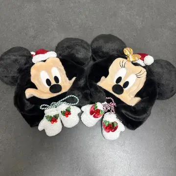 새상품급 미키 미니 크리스마스 모자 2개 세트 팬캡 미키미니