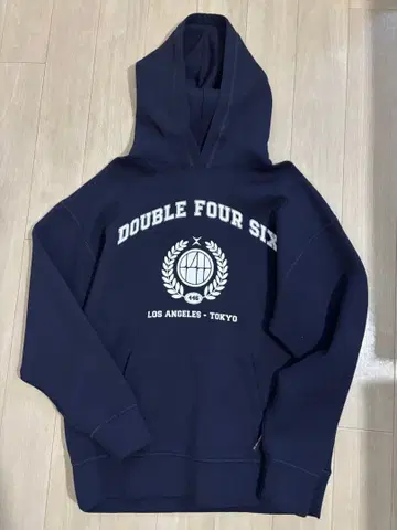 DOUBLE FOUR SIX 네이비 후드티