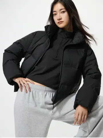 심리스 다운 숏 자켓