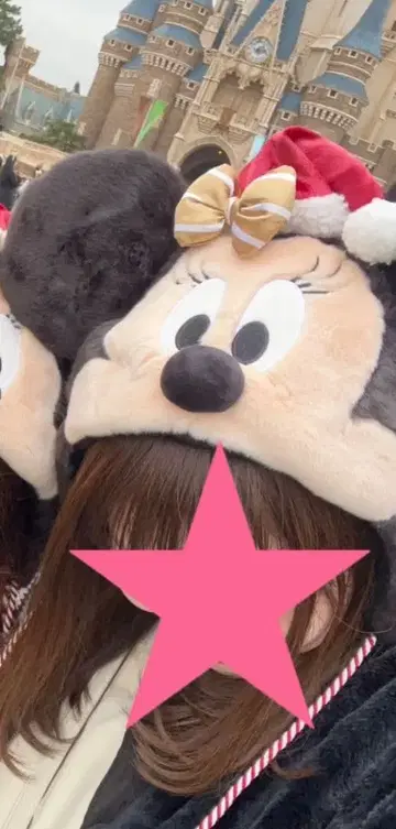 [1일 사용/새상품급] 디즈니 크리스마스 미니 팬캡