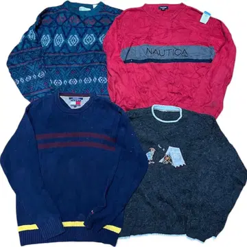 US 구제 의류 니트 스웨터 4개 묶음 판매 NT10