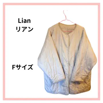 [ Lian 리안 ] 아우터 화이트 폴리에스테르 빅 F