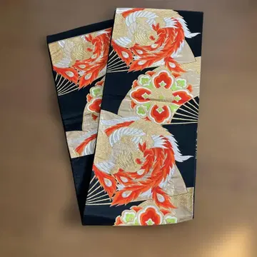 니시진 비단 후쿠로 오비 순수 실크 후리소데용