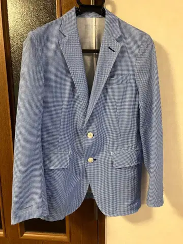 캘러웨이 파랑 체크 무늬 자켓 S