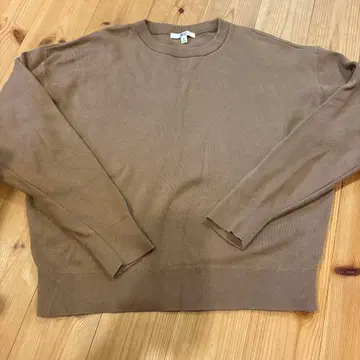 스무스 코튼 크루넥 스웨터 베이지