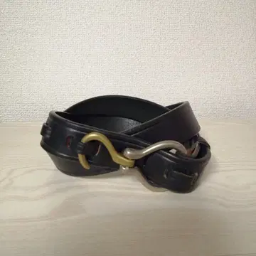 TORY LEATHER 토리레더 가죽 벨트 골드 x 실버 콤비