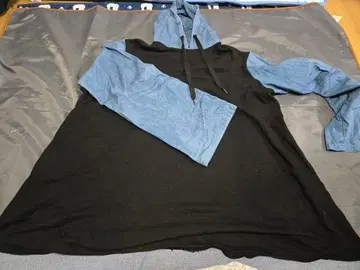 펭귄 소매 롱 후드티