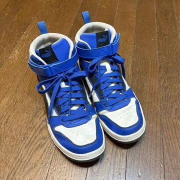 PUMA 하이컷 스니커즈 파랑/화이트