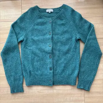 마가렛호웰 울 크루넥 가디건 그린