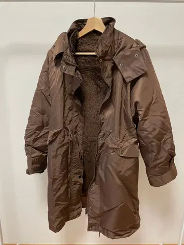 브라운 모즈 코트 플리스 이너 포함