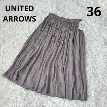 UNITED ARROWS 모나블 새틴 개더 스커트 36 택 포함 새상품