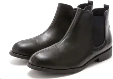 사이드 고어 부츠 블랙 합성 피혁