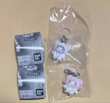 산리오 마이멜로디 쿠로미 멜로쿠로 메지루시 액세서리 복슬복슬 스노우