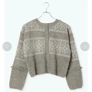츠하루 앞뒤 착용 시스루 자카드 니트 가디건 (그레이)