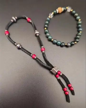 팔찌 세트 파워스톤 민족 동양인 야쿠 삼나무 수정