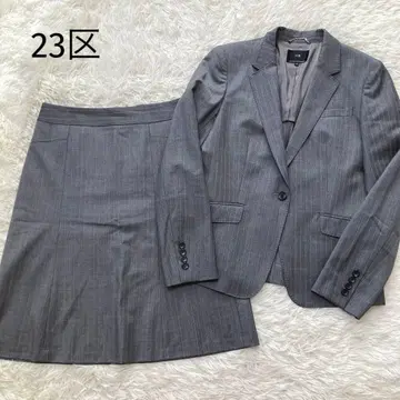 23구 수트 최근 모델 자켓 스커트 스트라이프 빅 사이즈 40