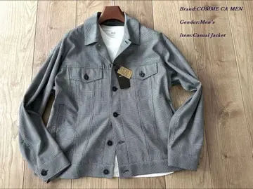 미사용 COMME CA MEN 꼼사맨 글렌체크 블루종 M 사이즈