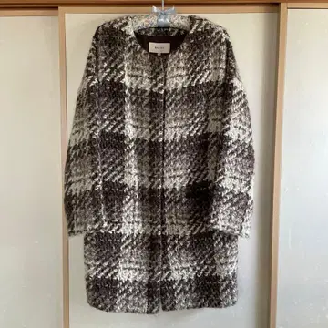 BALLSEY 체크 무늬 코트 38