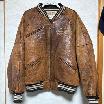 AVIREX 브라운 가죽 자켓