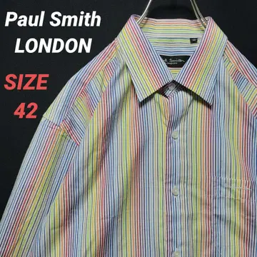 Paul Smith 폴스미스 셔츠 멀티 스트라이프 자수 로고 남성용