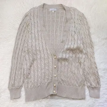 [ Leilian ] 레리안 케이블 가디건 실크 100% 13호