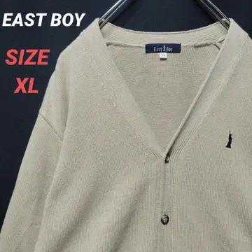 EAST BOY 이스트 보이 가디건 베이지 남성용 XL 자수 로고