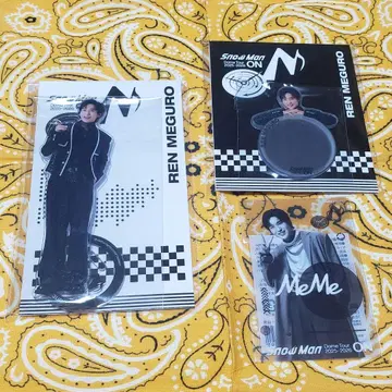 메구로 렌 Snow Man 아크릴 스탠드 거울 스티커 클리어 카드