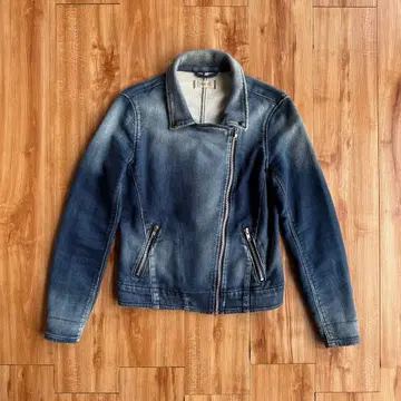 YANUK 야누크 데님 더블 라이더스 자켓 S 인디고