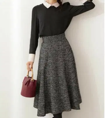 프로포션 / 스커트 자카드 바디 드레싱 블랙 PS