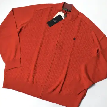 미사용 3만 스카치 하우스 케이블 집업 니트 스웨터 3L 레드