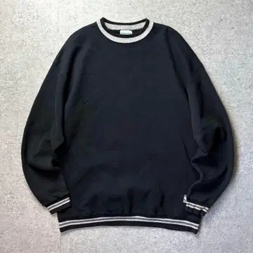 DISCUS 90s 맨투맨 트레이닝복 MUJI 링거 블랙