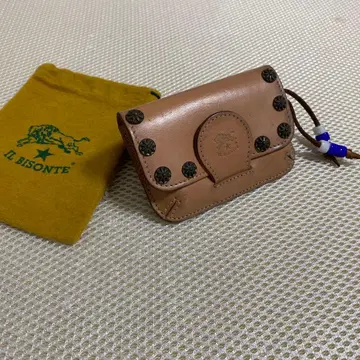 IL BISONTE 스터드 장식 코인 케이스 카드 케이스 초레어